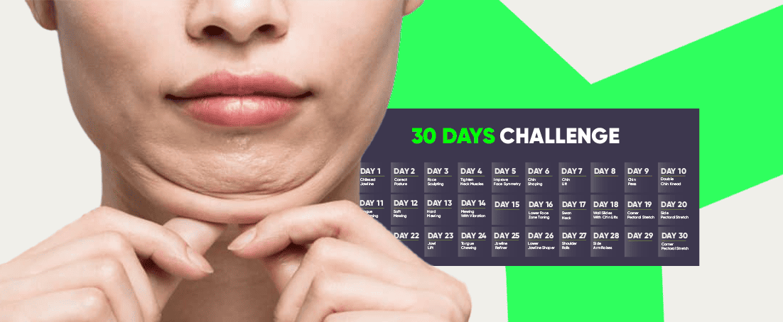 30 day challenge to lose double chin and sculpt a jawline