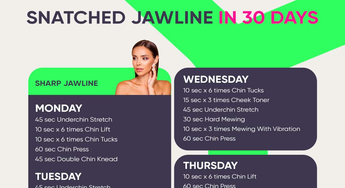 Snatched jawline in 30 days program