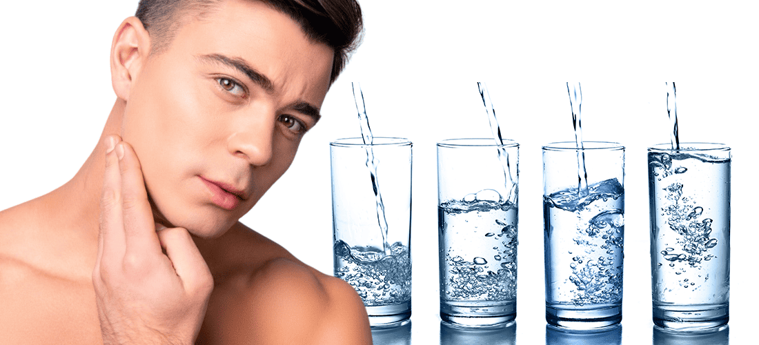 Water effect on facial muscles