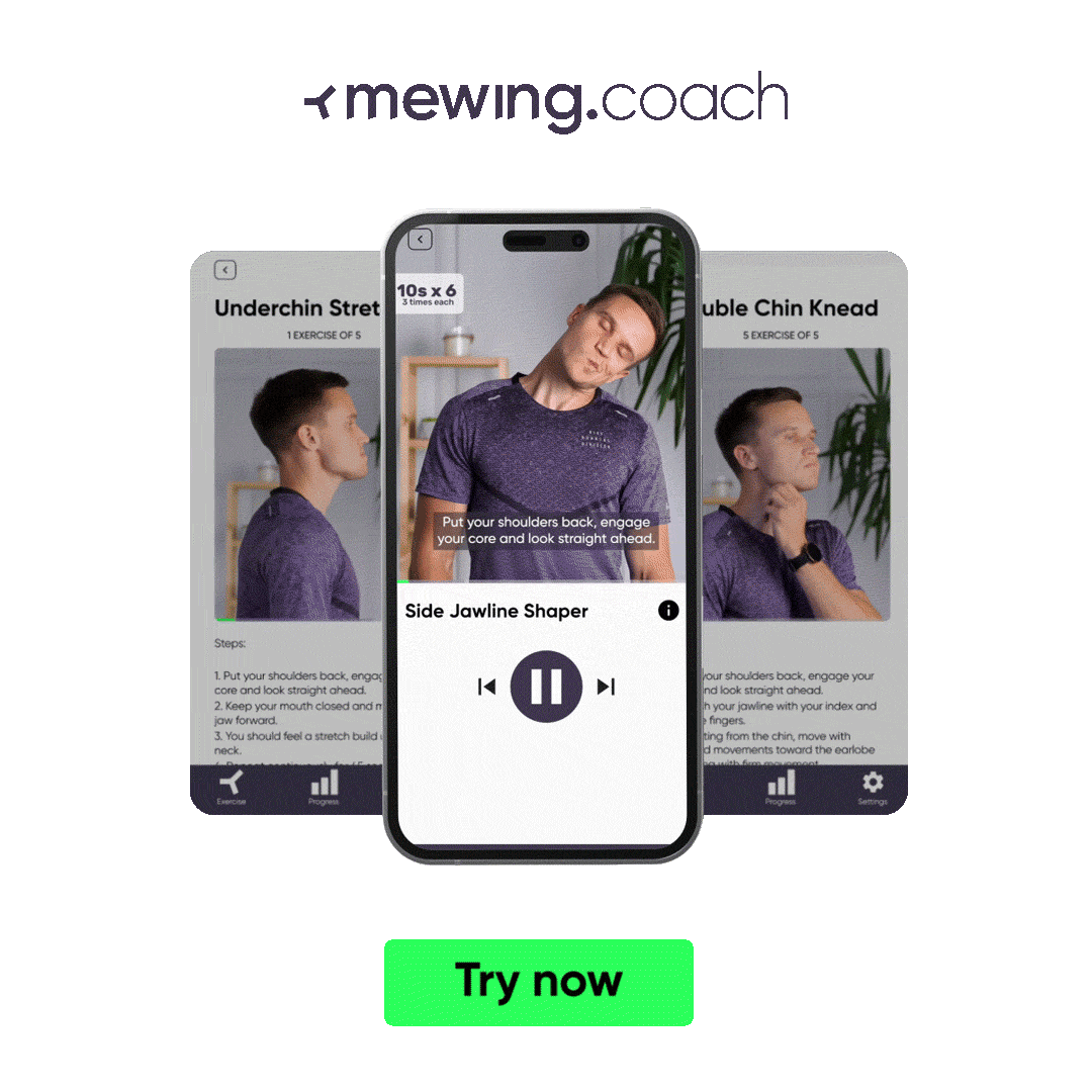 Mewing.coach app: mewing exercises