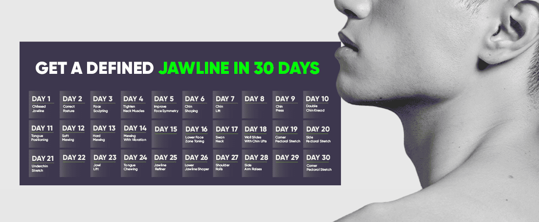 Defined jawline in 30 days challenge