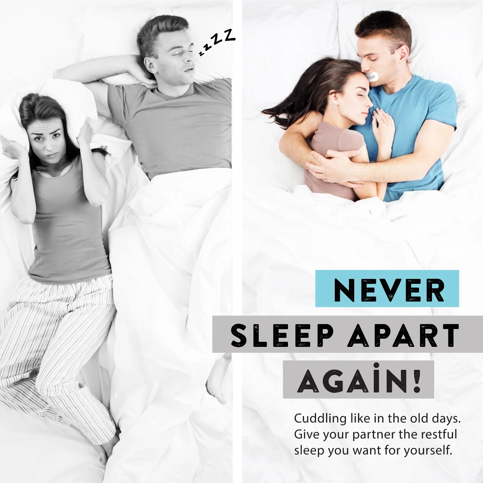 Jawliner mouth tape reduces snoring and improves sleeping quality