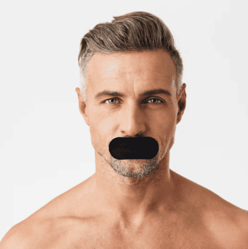 Mouth tape for men with beards