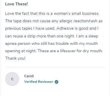 Dryft mouth tape review of a customer